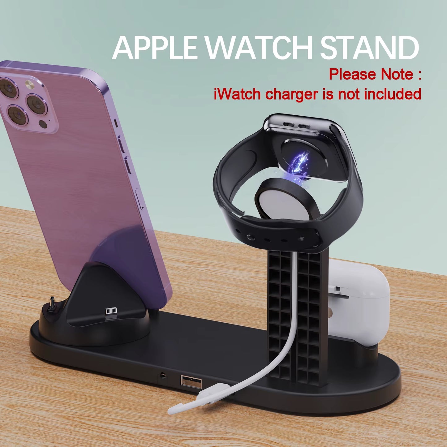 ChargeHub™ Pro 4-in-1 Wireless Dock – One Stand. Total Power. Zero Clutter
